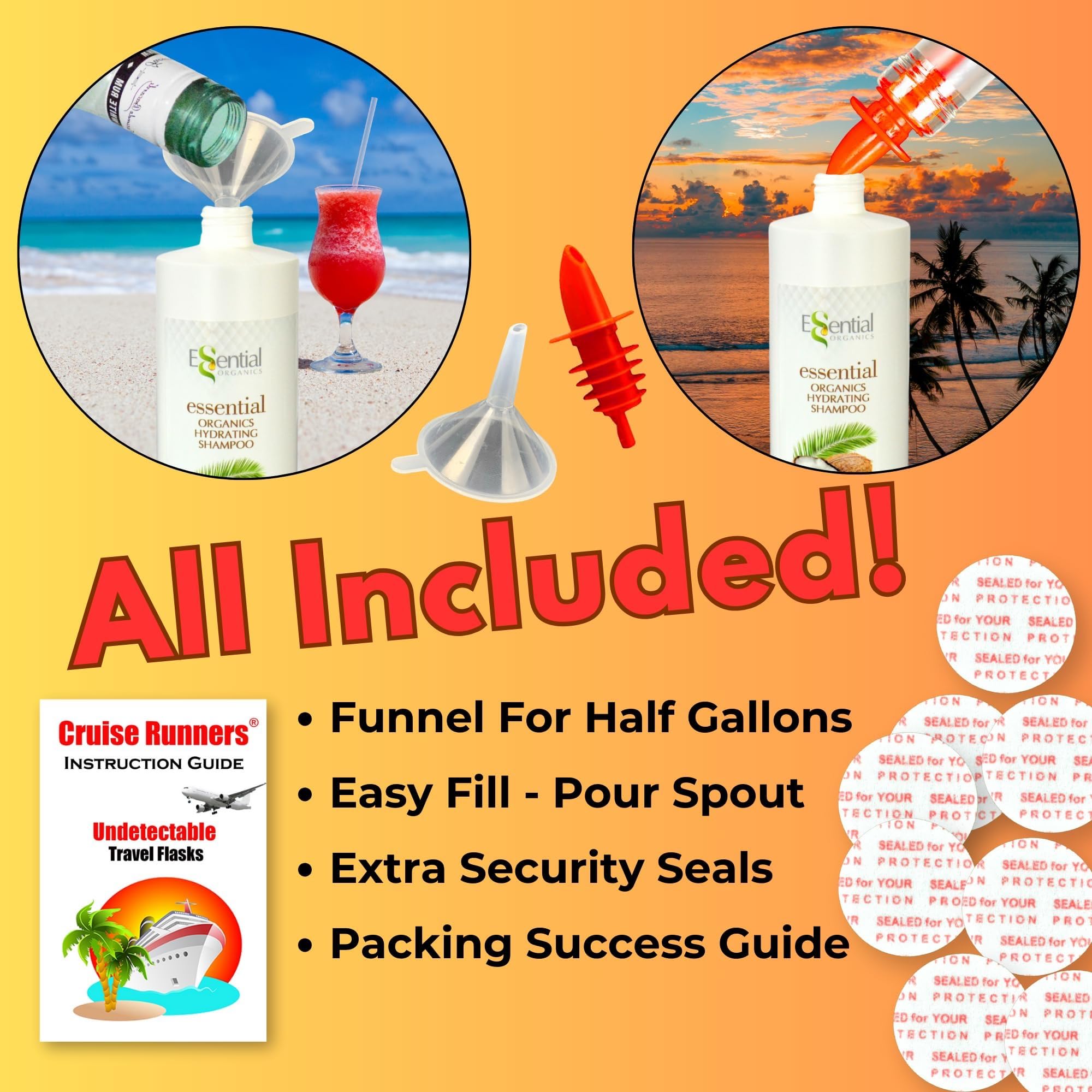 Cruise Runners kit packaging and labeling for concealment