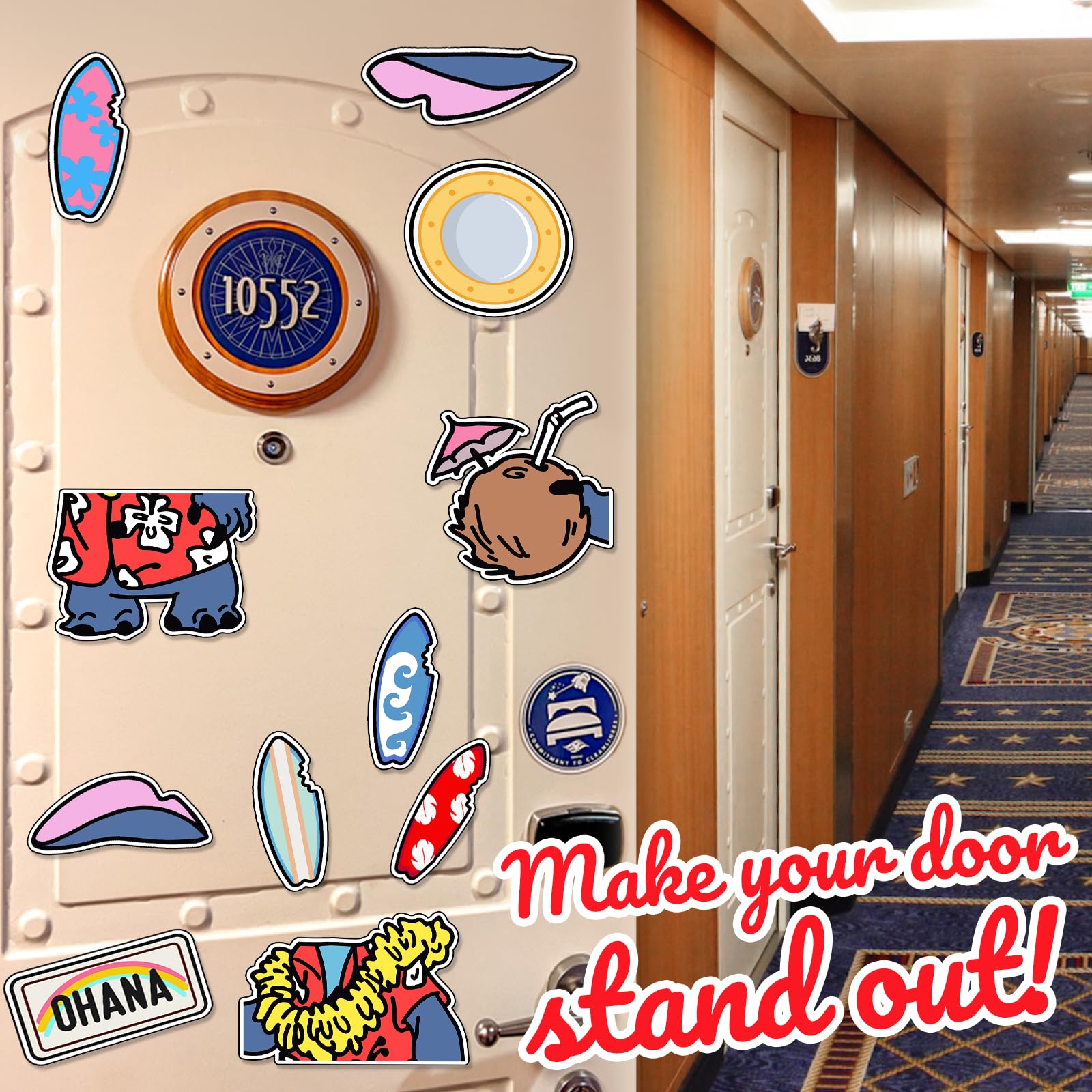 Suitable for cruise cabin doors refrigerators and magnetic bulletin boards