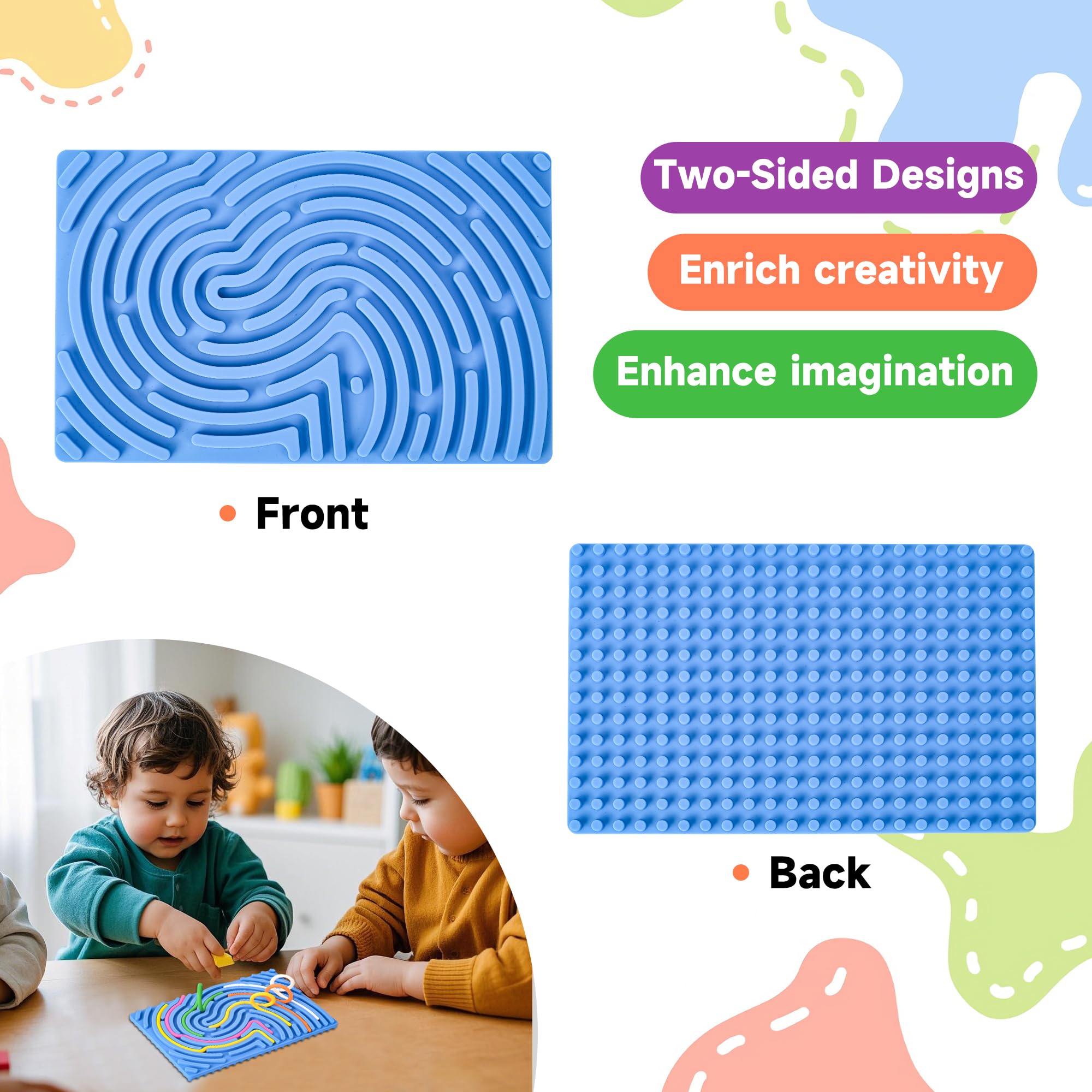 Two-sided play surface on Cruleen sensory board