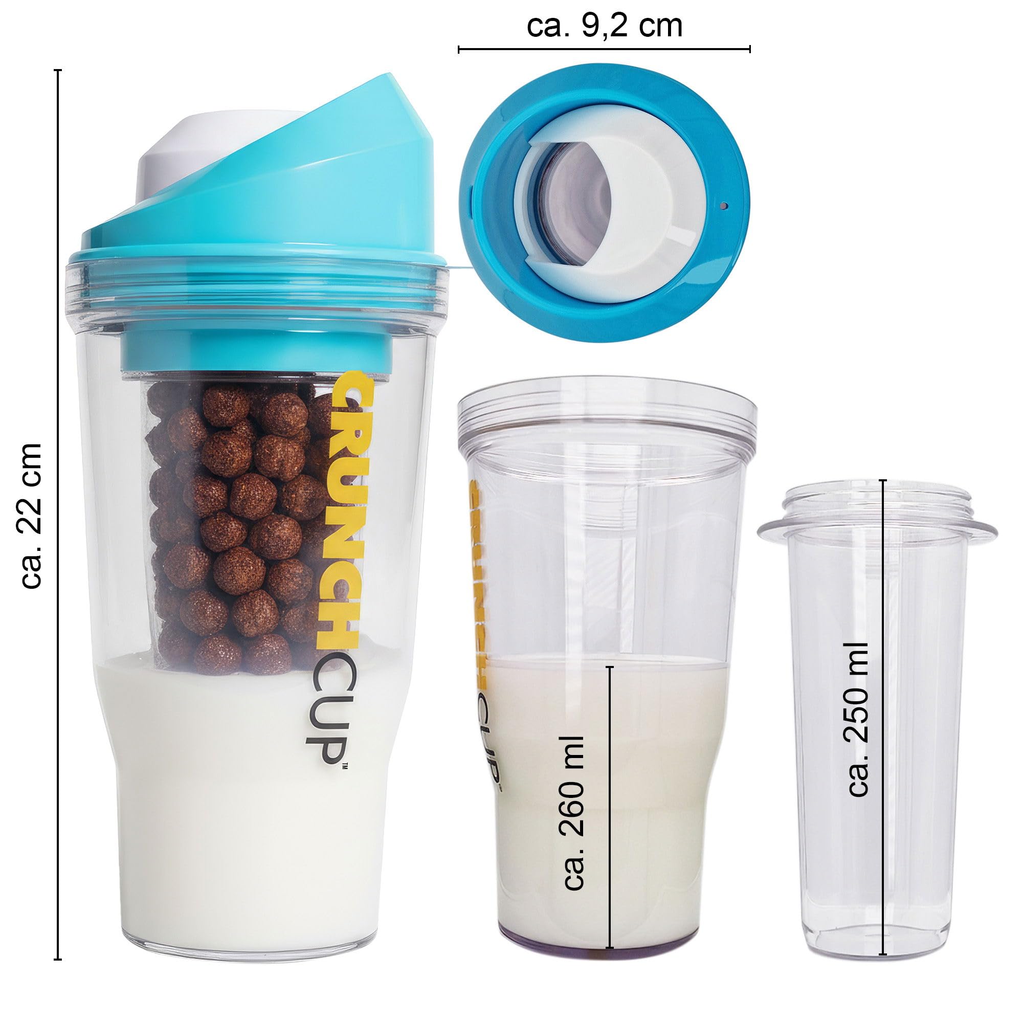 Two CRUNCHCUP cereal tumblers bundle for on the go