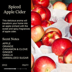 Crunchy Leaves Crisp Air jar candle with Apple Picking note