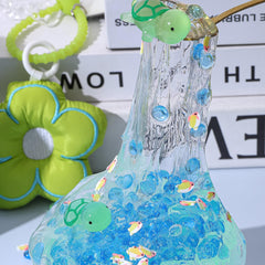 Crunchy slime kit with clear slime and soft toys