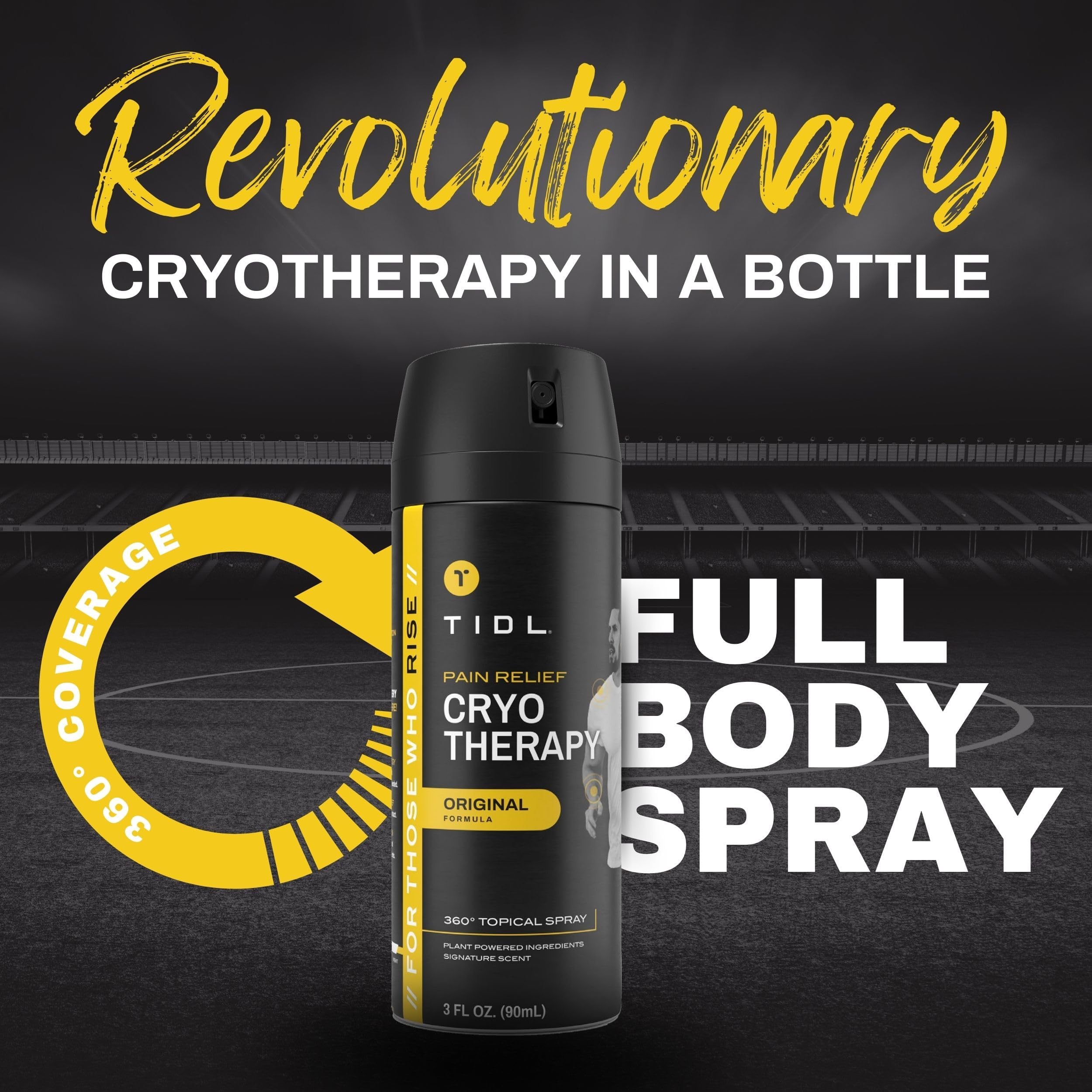 Cryotherapy cooling spray designed for topical use