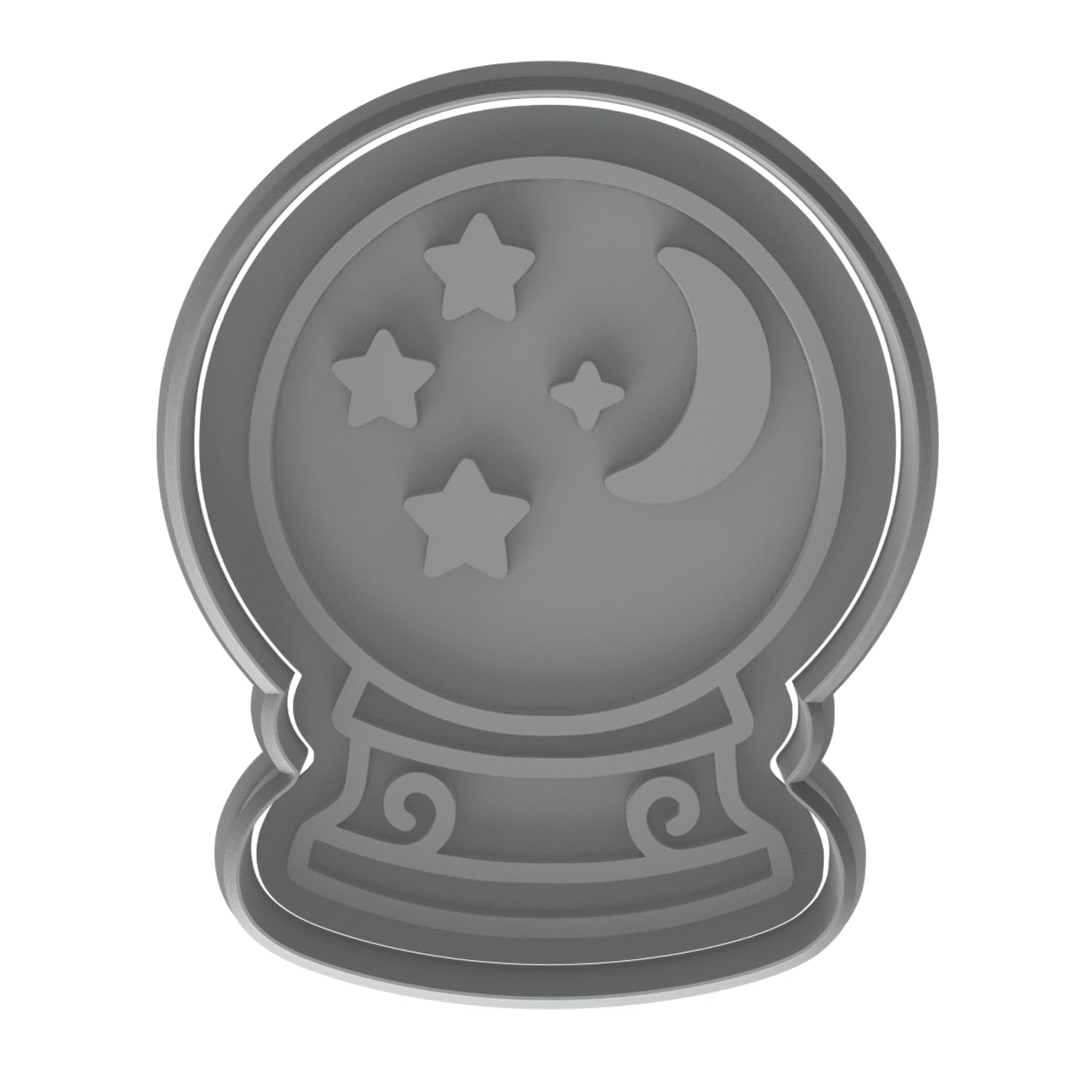 Crystal ball cookie cutter stamp made of food-safe plastic