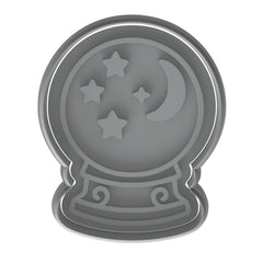 Crystal ball cookie cutter stamp made of food-safe plastic