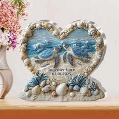 Sea turtle couple design suitable for anniversaries