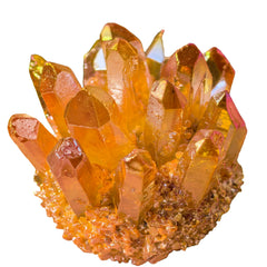 Crystal cluster electroplate quartz specimen decor