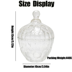 clear glass sugar bowl for candies and snacks