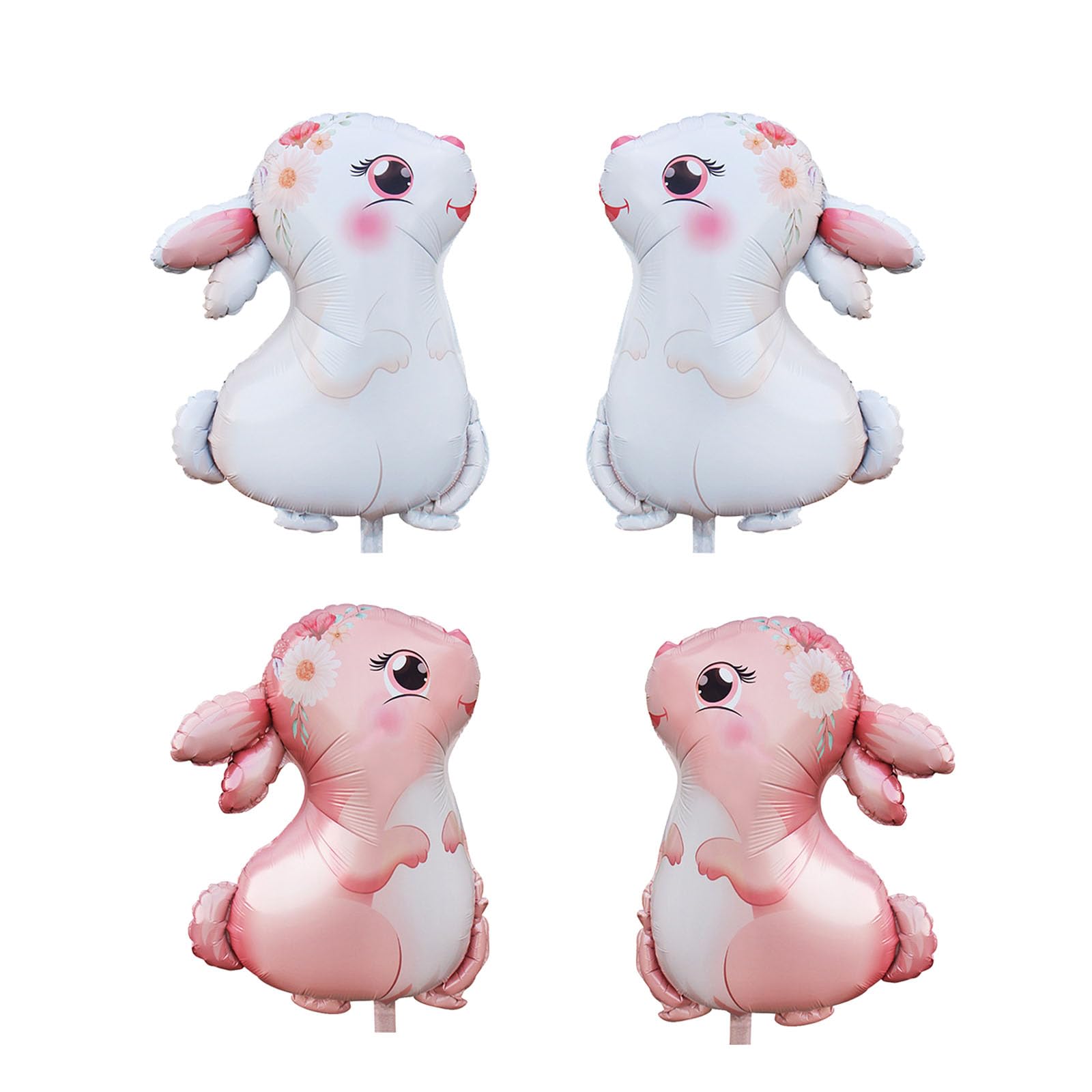 CSTYWC 4PCS large bunny foil balloons set for party decor