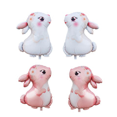 CSTYWC 4PCS large bunny foil balloons set for party decor