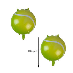 Six piece CSTYWC tennis party balloon assortment
