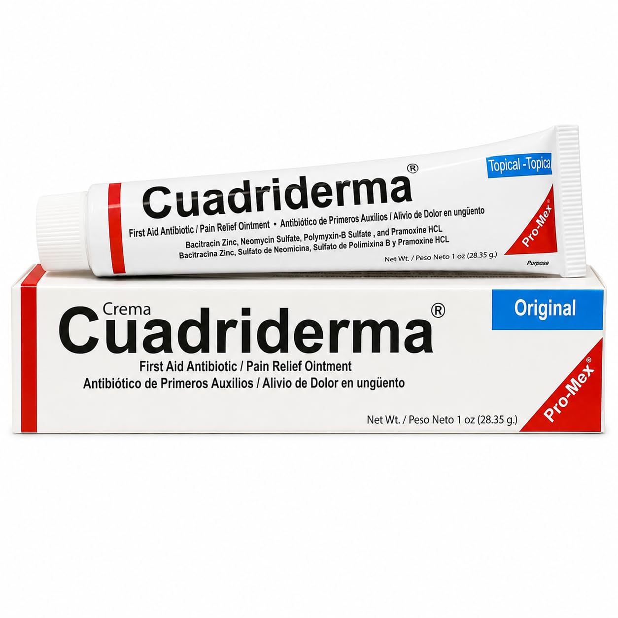 Neomycin sulfate active ingredient Cuadriderma tube