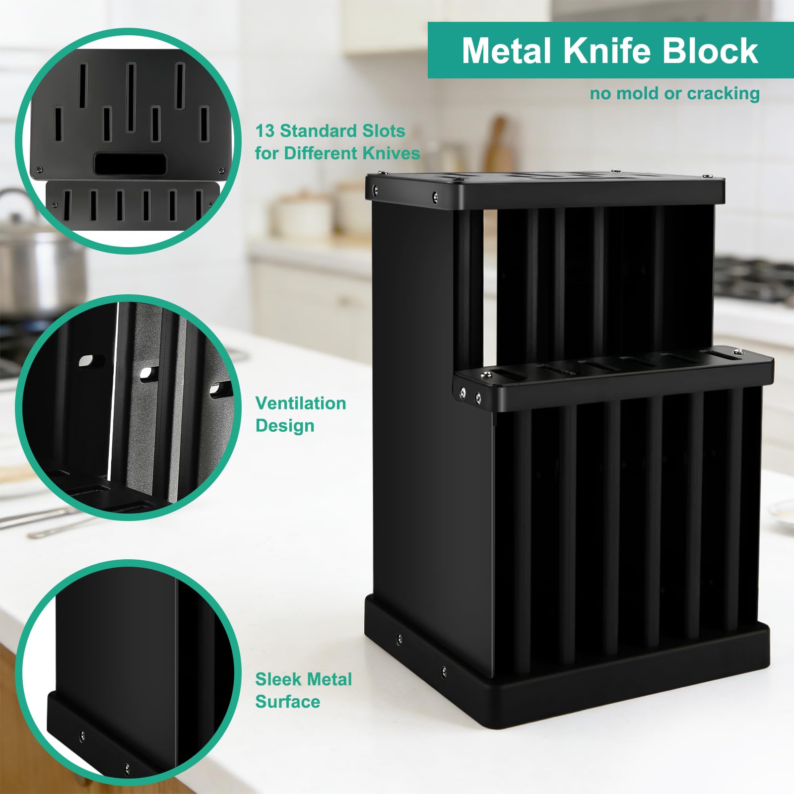 Six steak knives included in CuCut 16-piece set