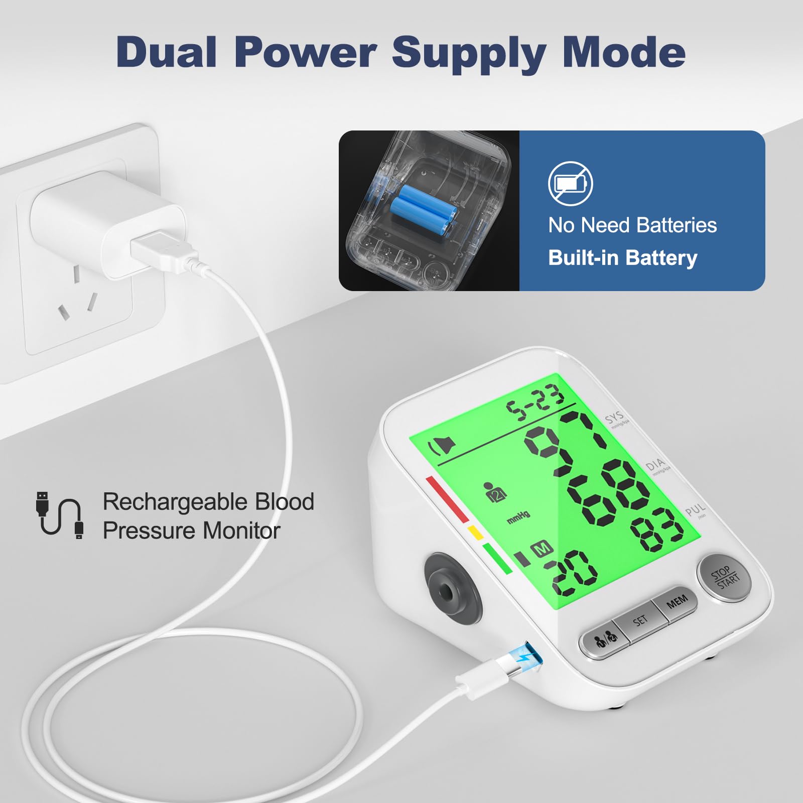 Two user memory for BP readings