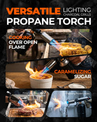 adjustable flame torch for BBQ grilling and charcoal lighting