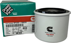 Cummins Onan 122-0833 oil filter compatible with HDKAJ and KDKBA generators
