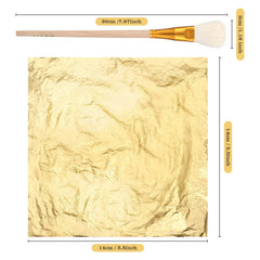 Gold leaf sheets for art foil size 5.5 x 5.5 inches