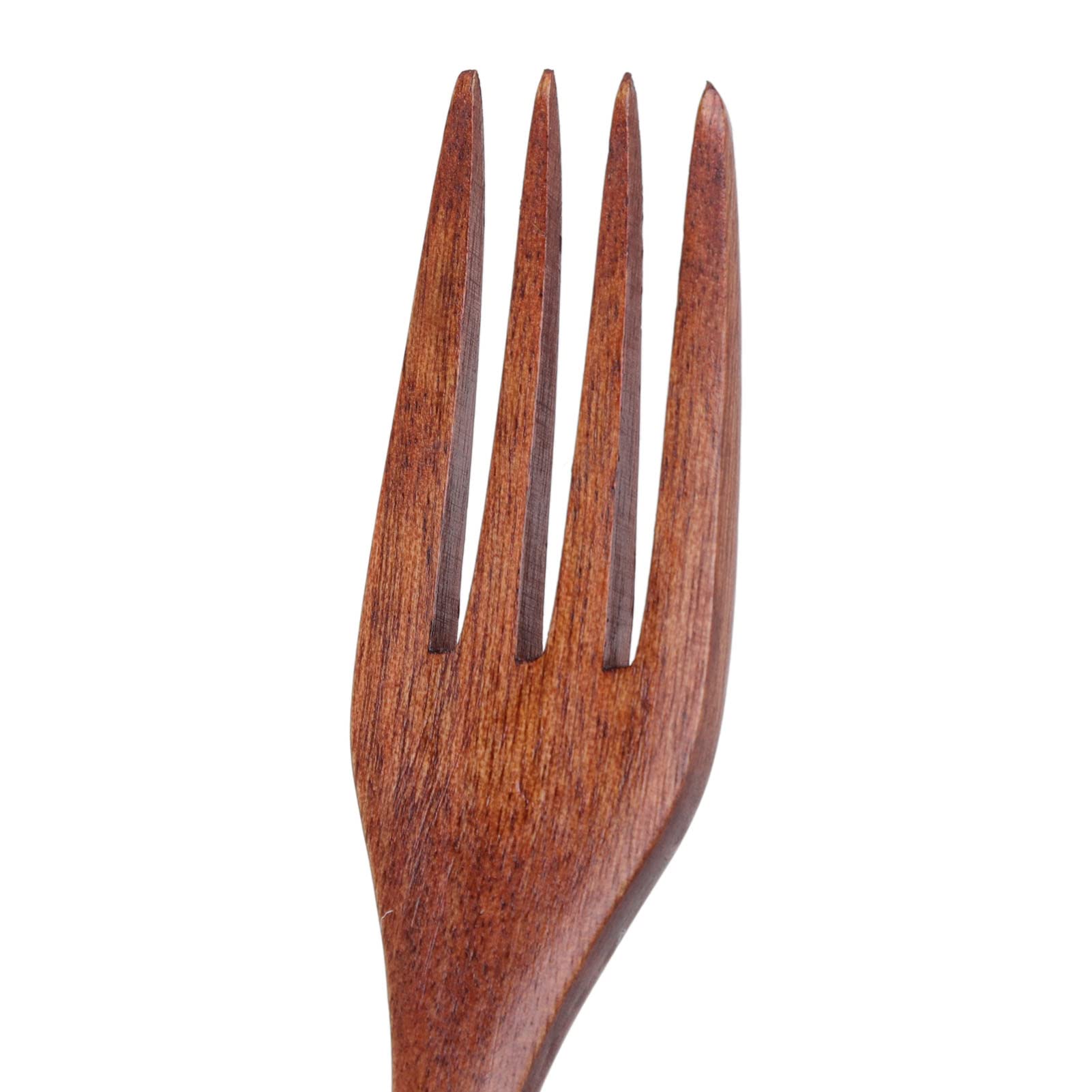 Travel friendly wooden cutlery set with box