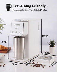 supports K Cup pods and ground coffee with reusable filter