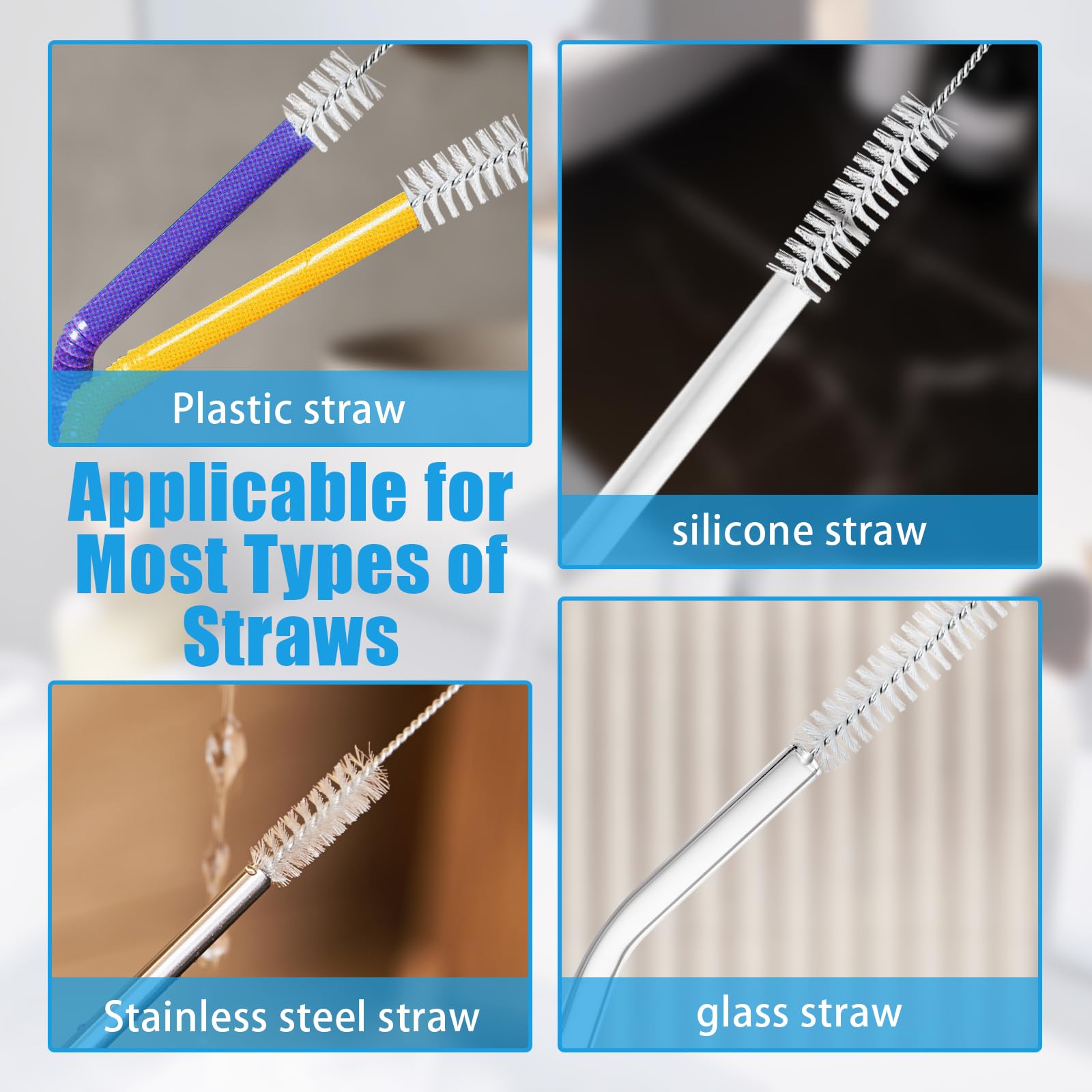 Cup lid gap cleaning brush and stiff-bristled corner brush