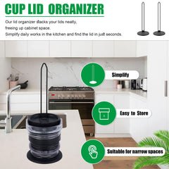 universal lid organizer fits most glass lids up to 14