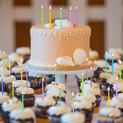 Cupcake candles with rainbow colors for cakes