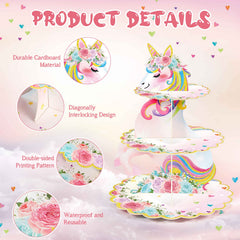 Middle tier diameter 9.8 inches on rainbow stand
