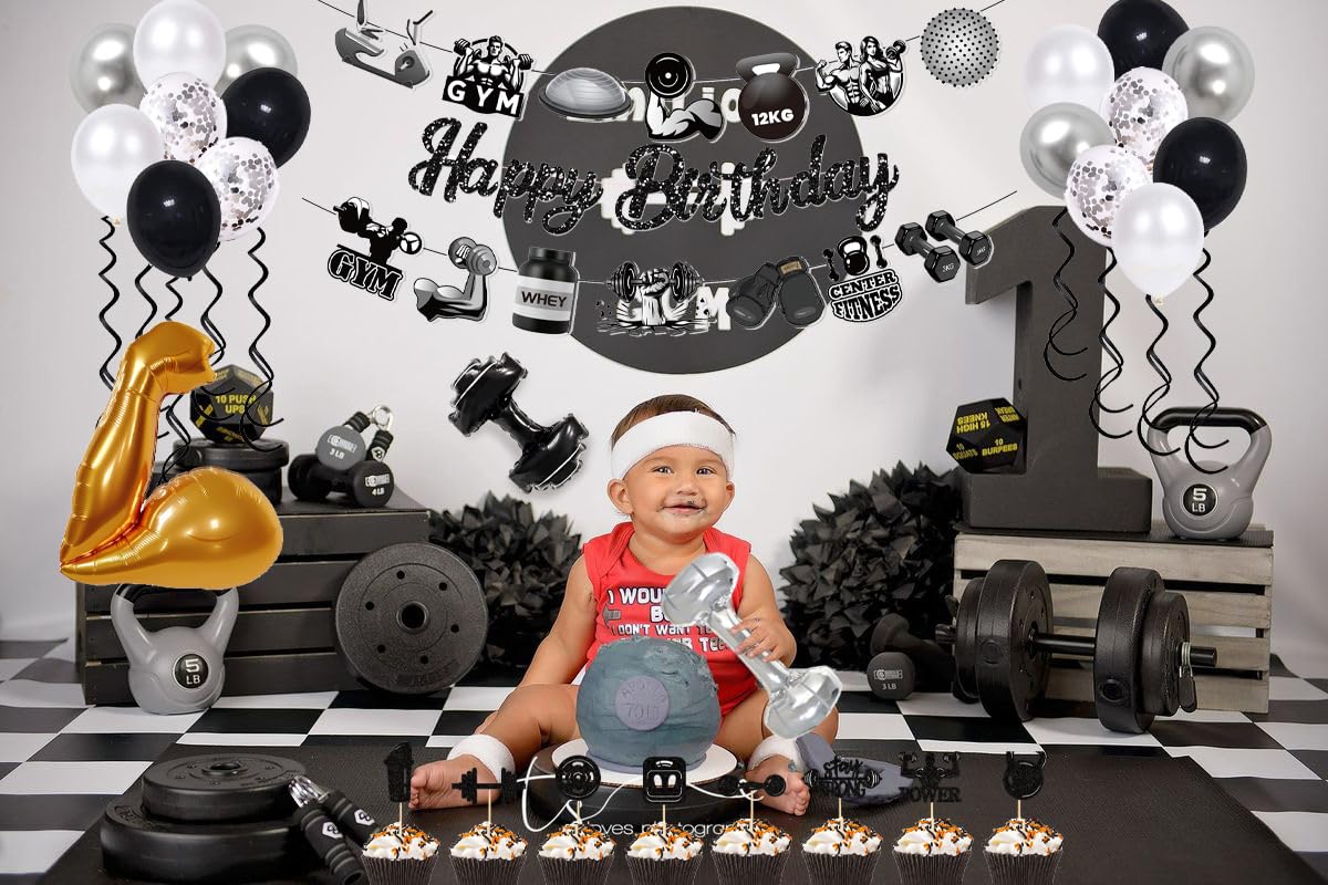 Cupcake toppers for gym birthday celebration