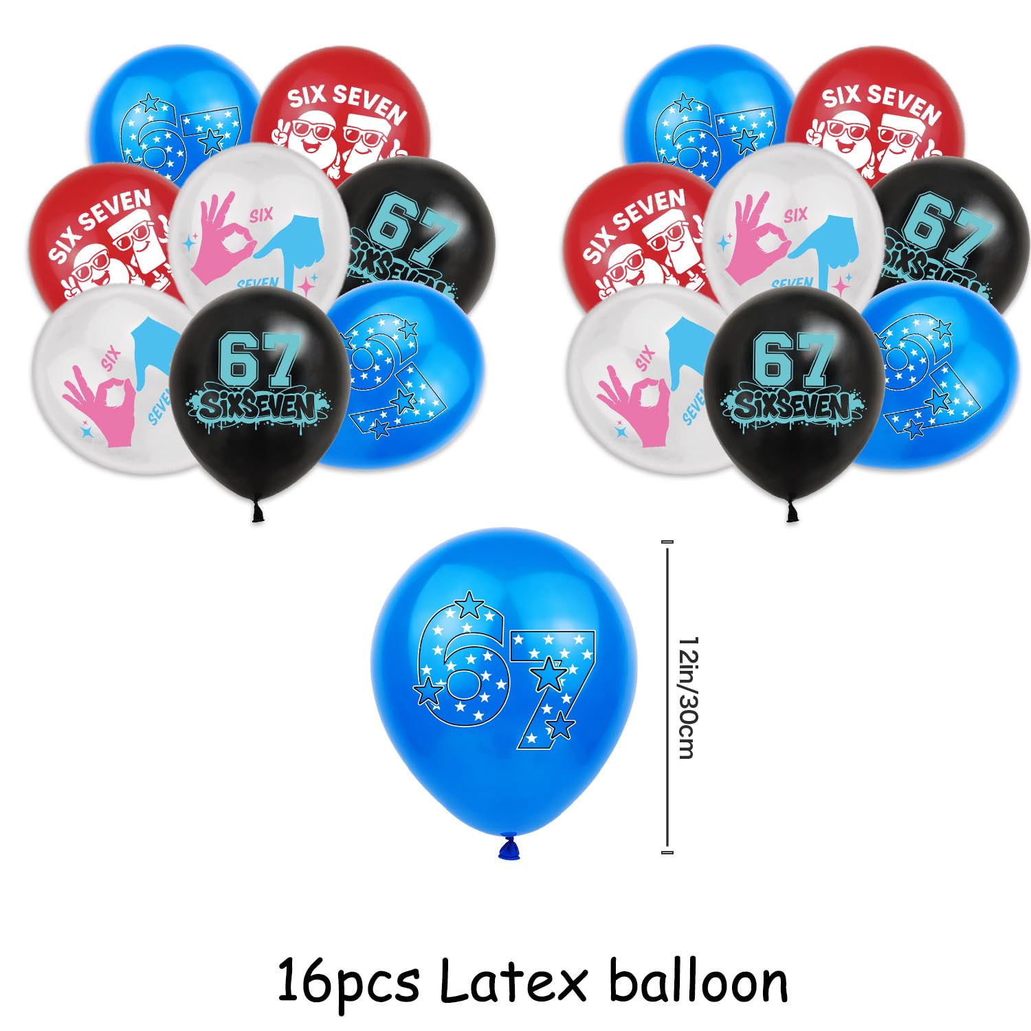 Portable all-in-one 6 7 Birthday Decorations set