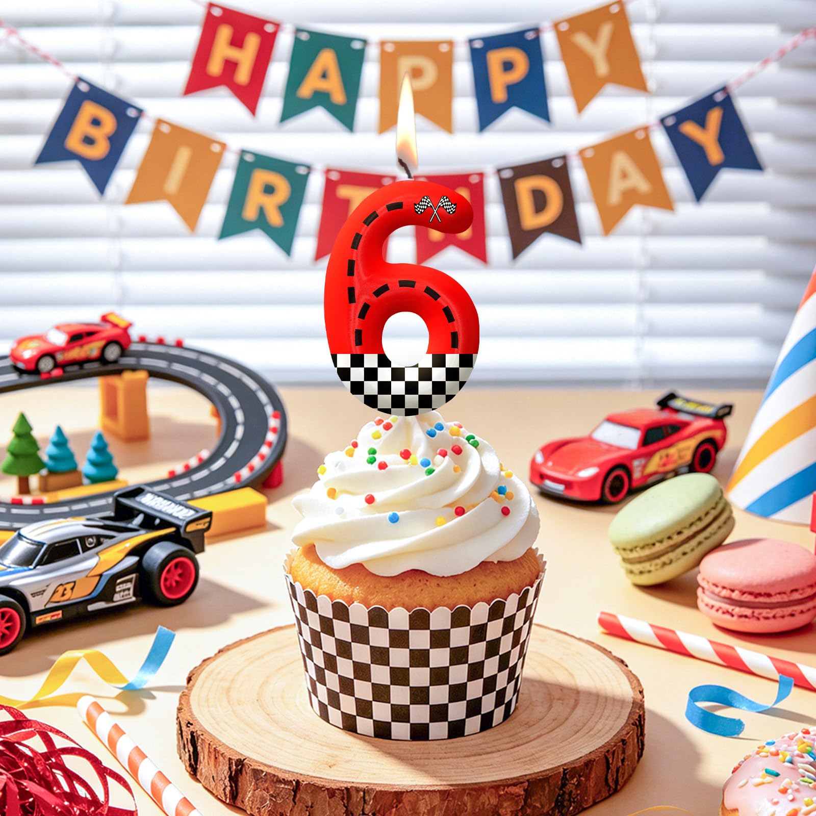 Environmentally friendly odorless birthday candles for cake decor