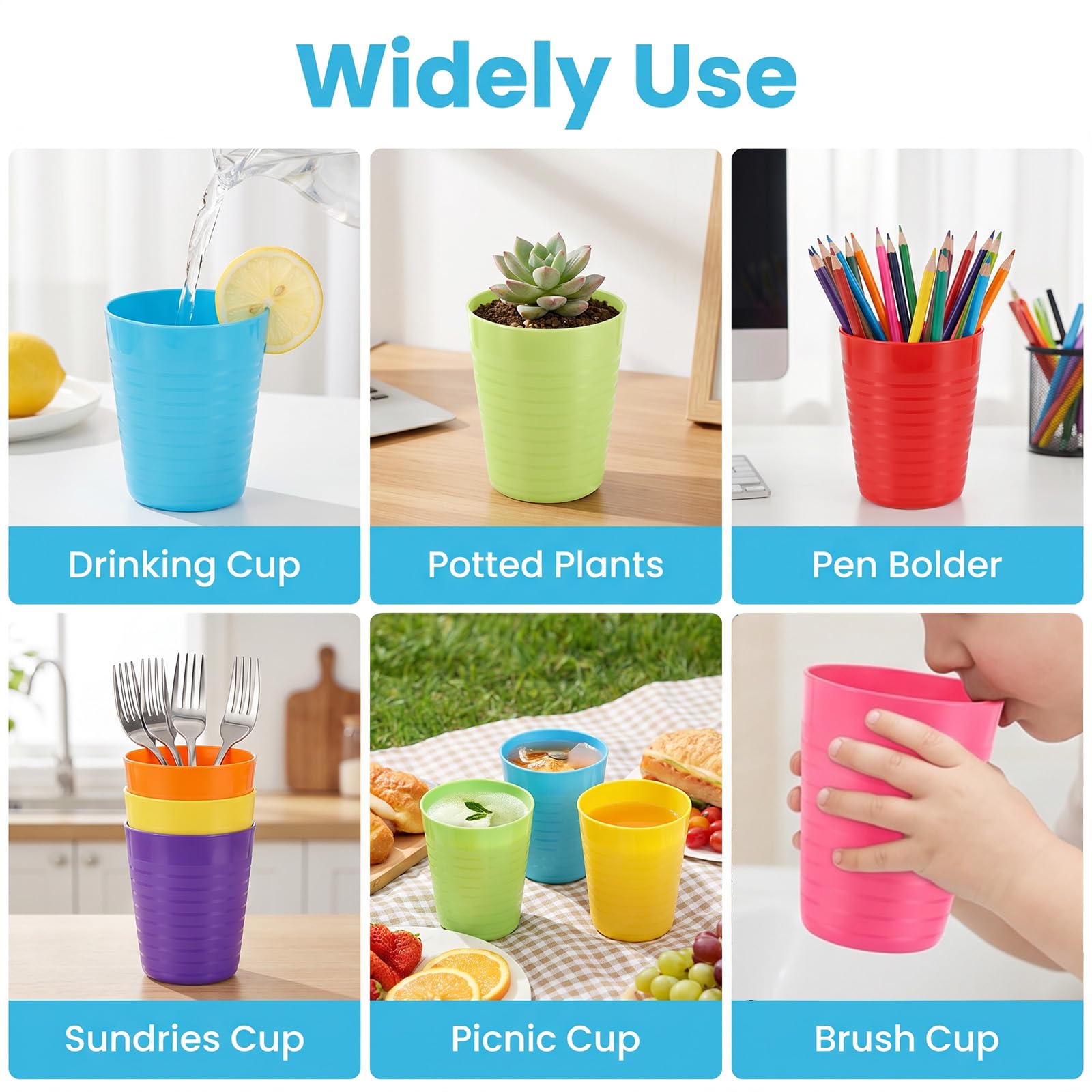 ten color options with six cups per color