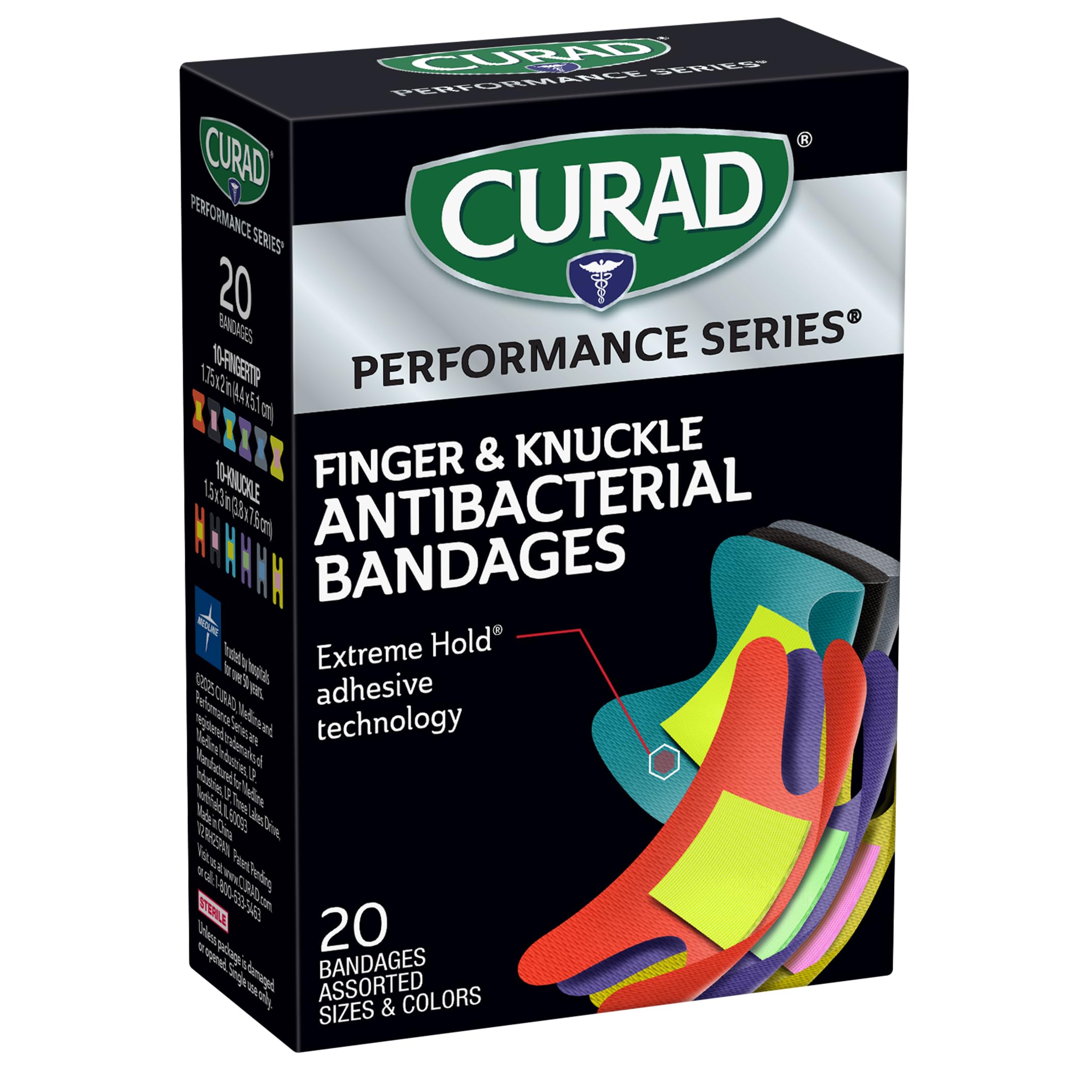 Curad knuckle bandage in close up shot