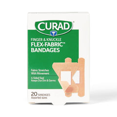 Woven fabric bandages designed to stretch and stay put