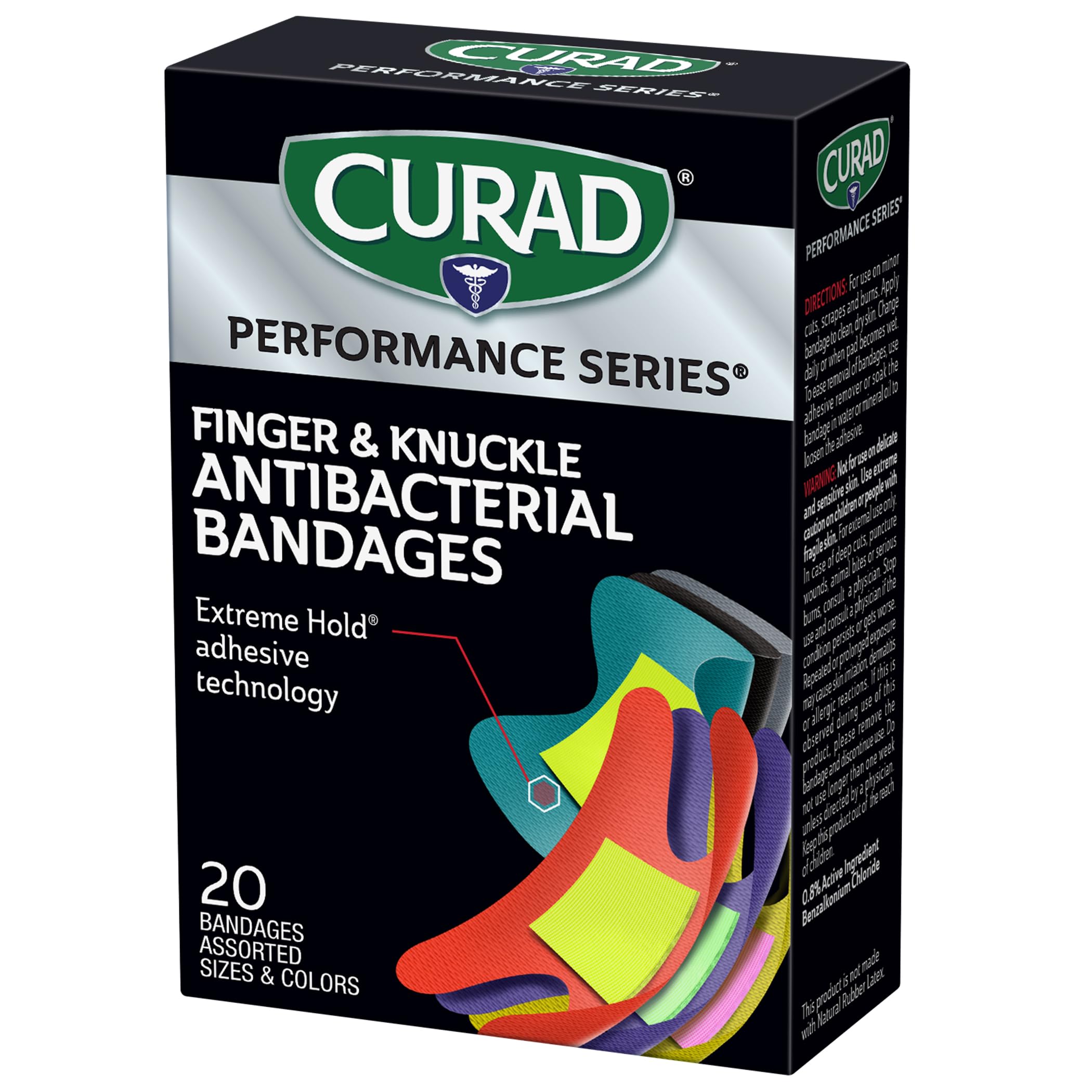 20 Count Curad Performance Series bandages pack