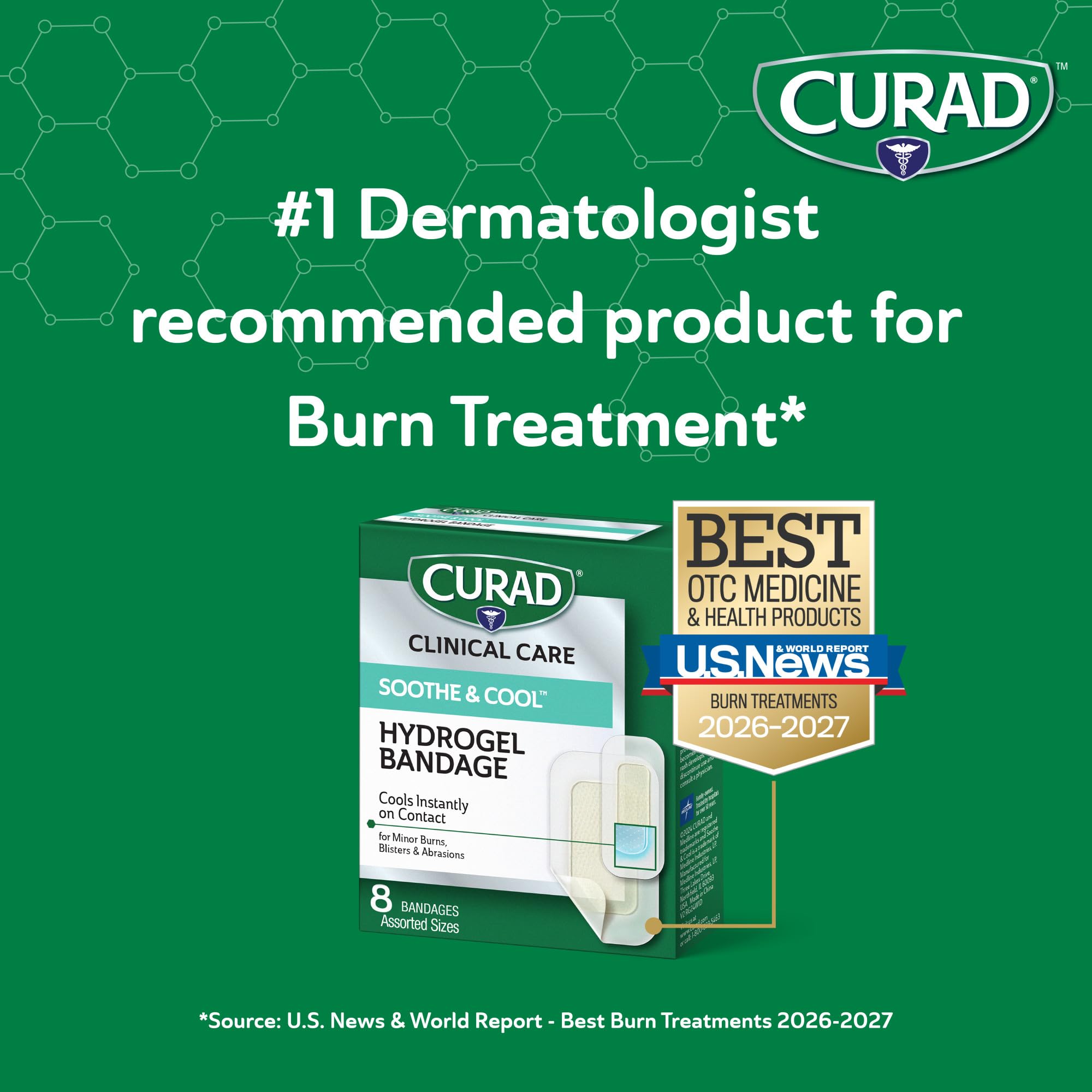 Soothe & Cool CURAD hydrogel bandages product image