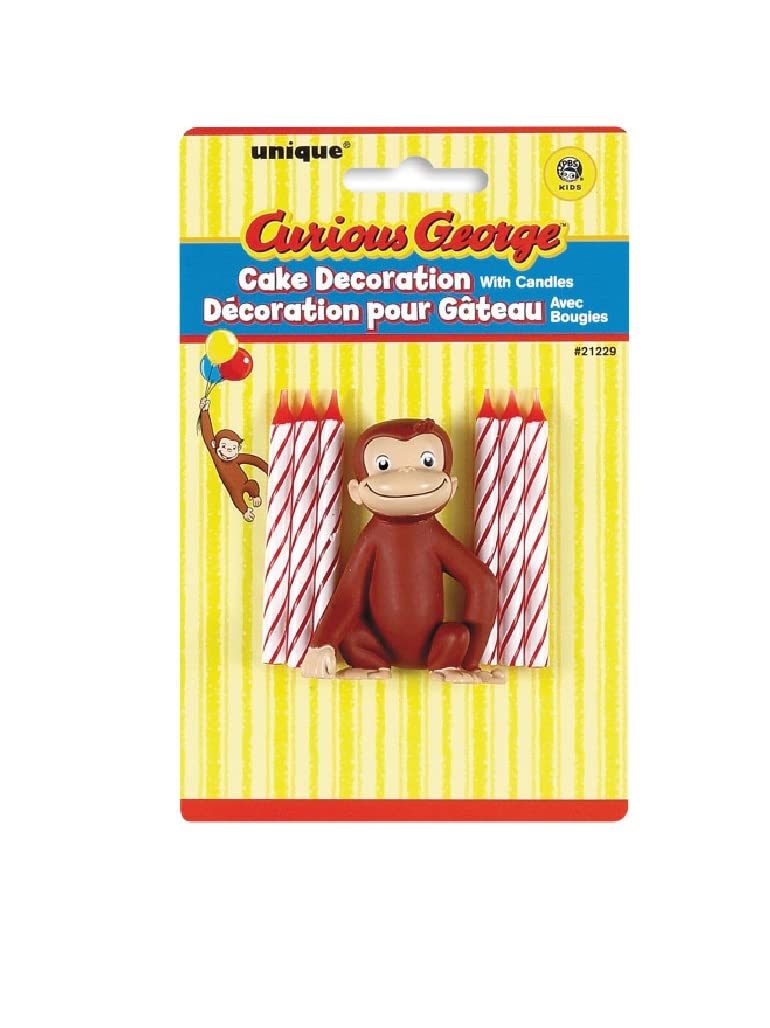 Curious George cake topper 6 candles image