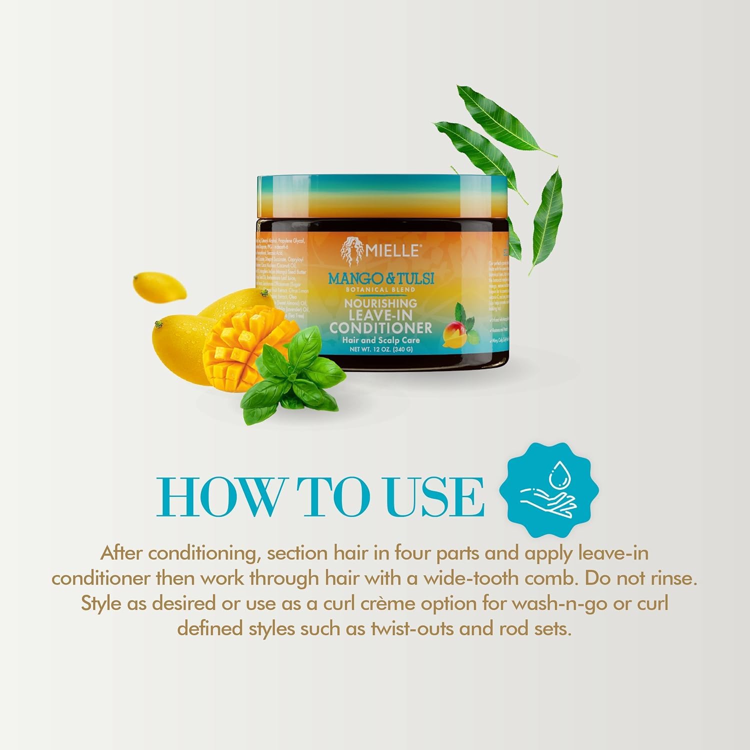 Tulsi scalp nourishing leave in conditioner Mielle Organics
