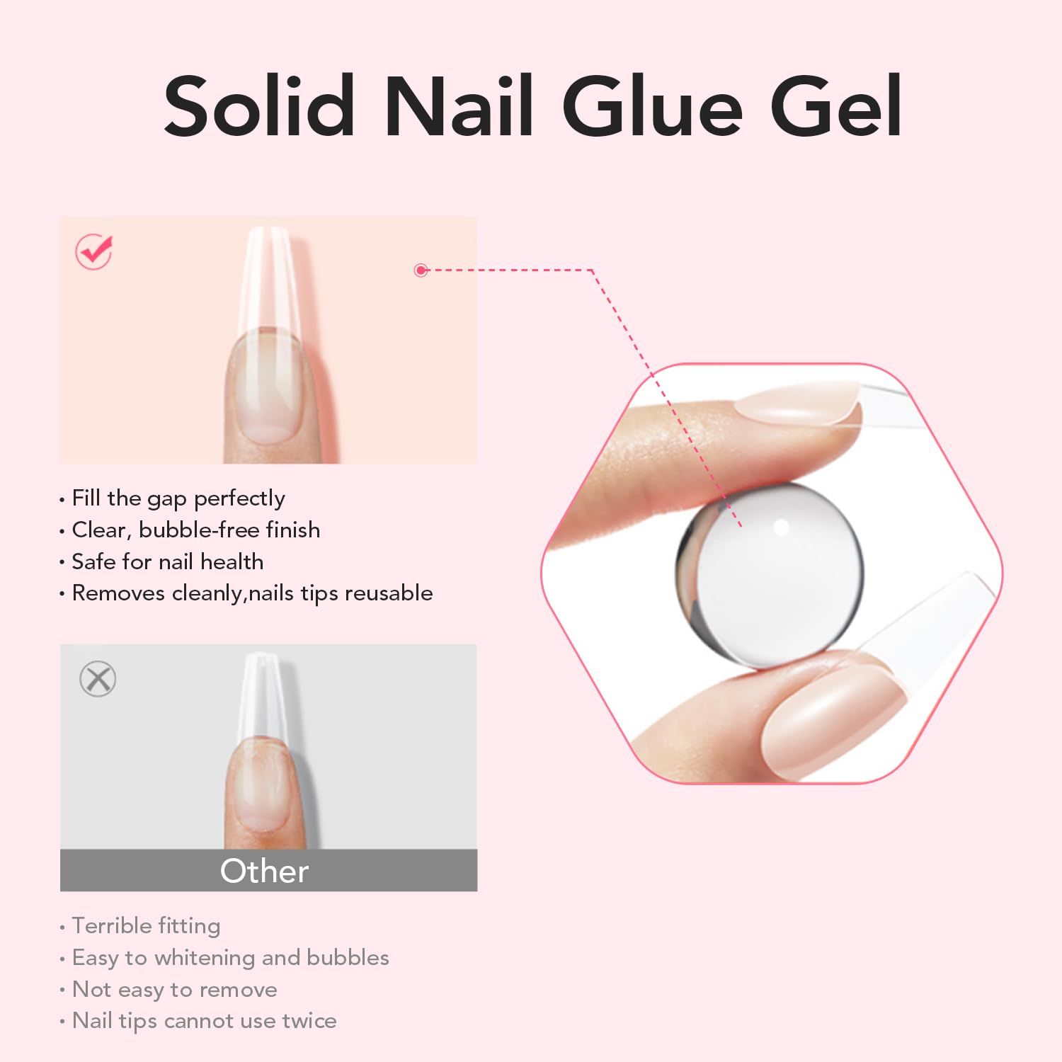 Curvlife clear press on nails ready for UV light curing
