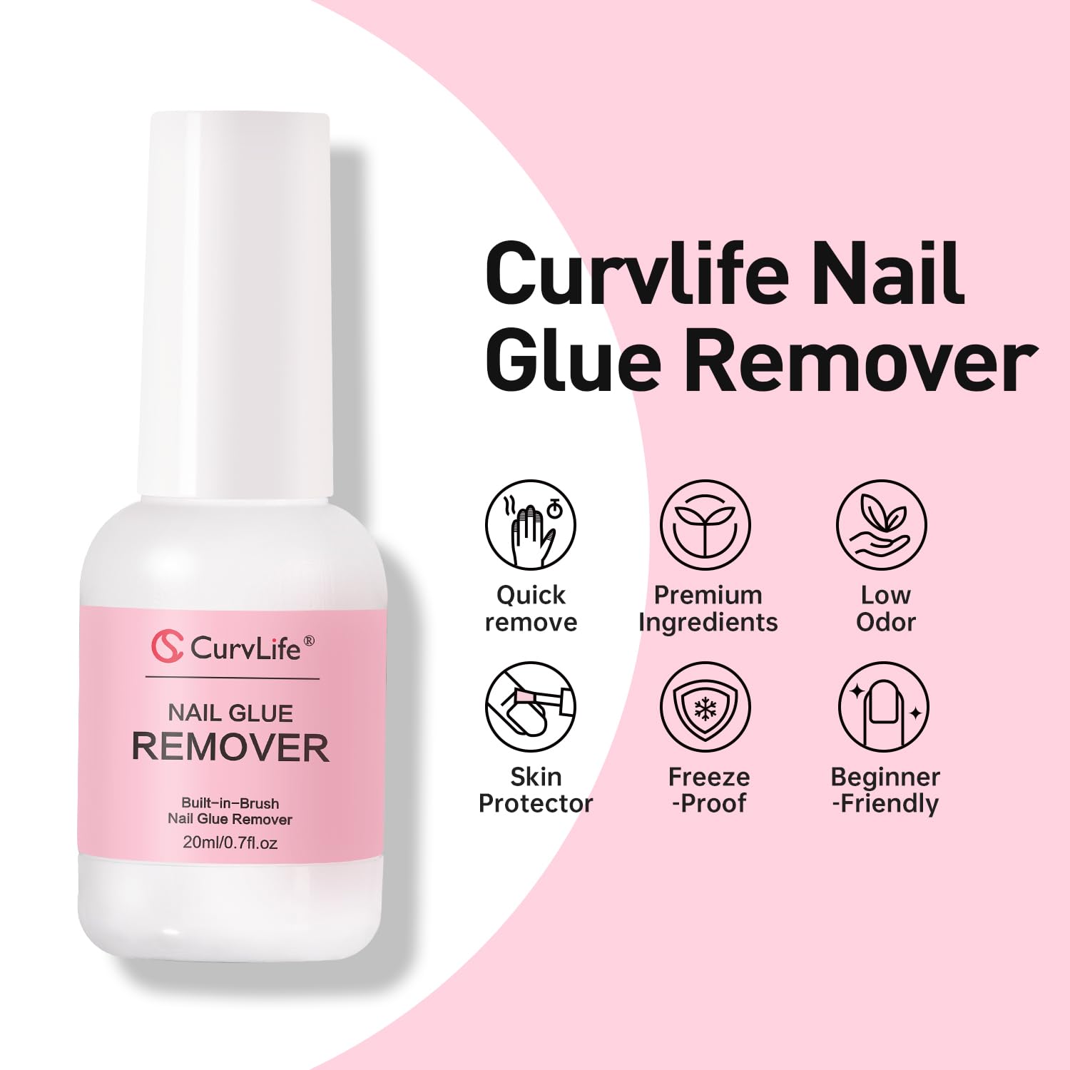 Curvlife versatile nail glue remover kit tools