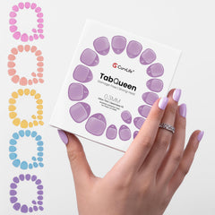 CurvLife TabQueen strong press on nail adhesive tabs packaging