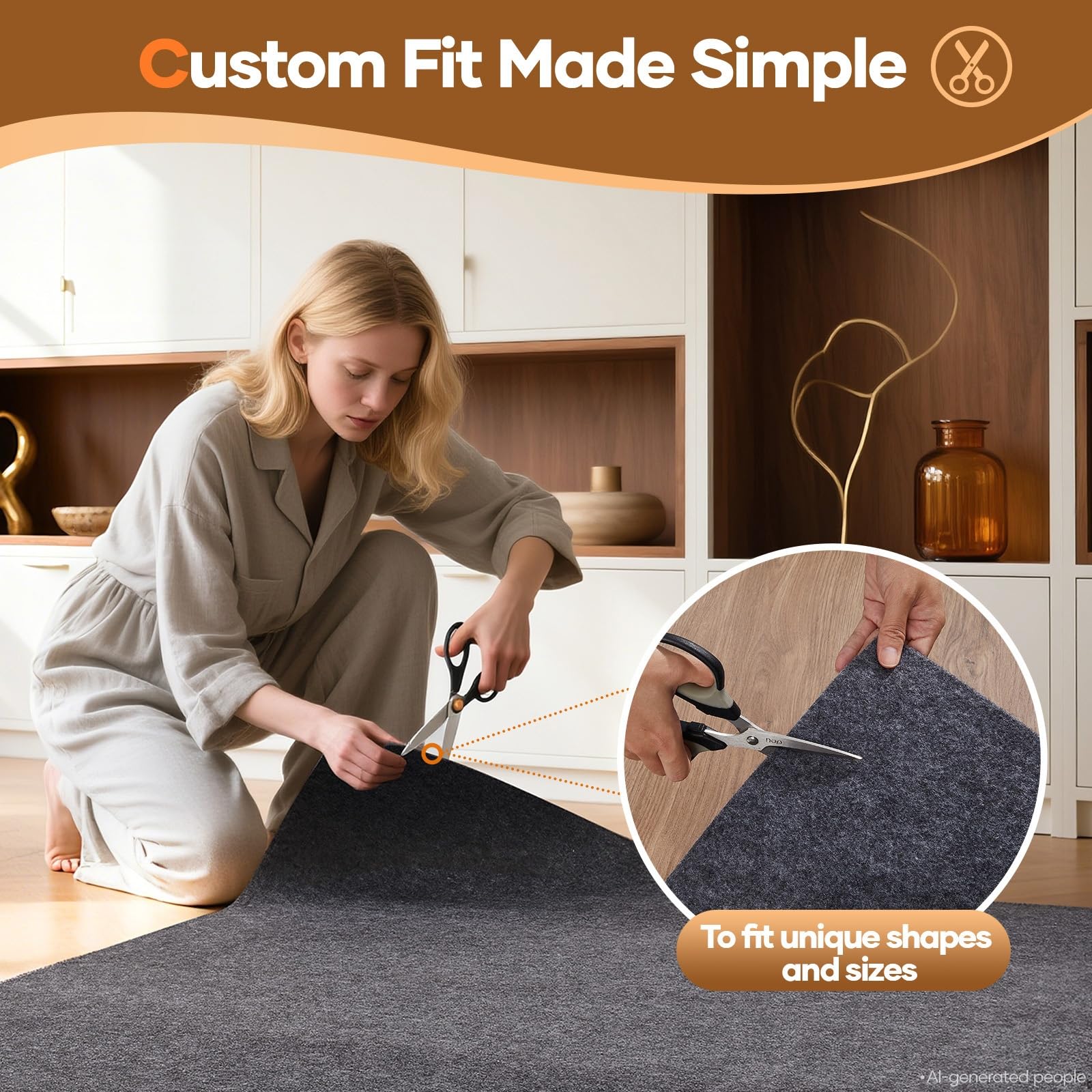 Odorless eco-conscious rug pad material