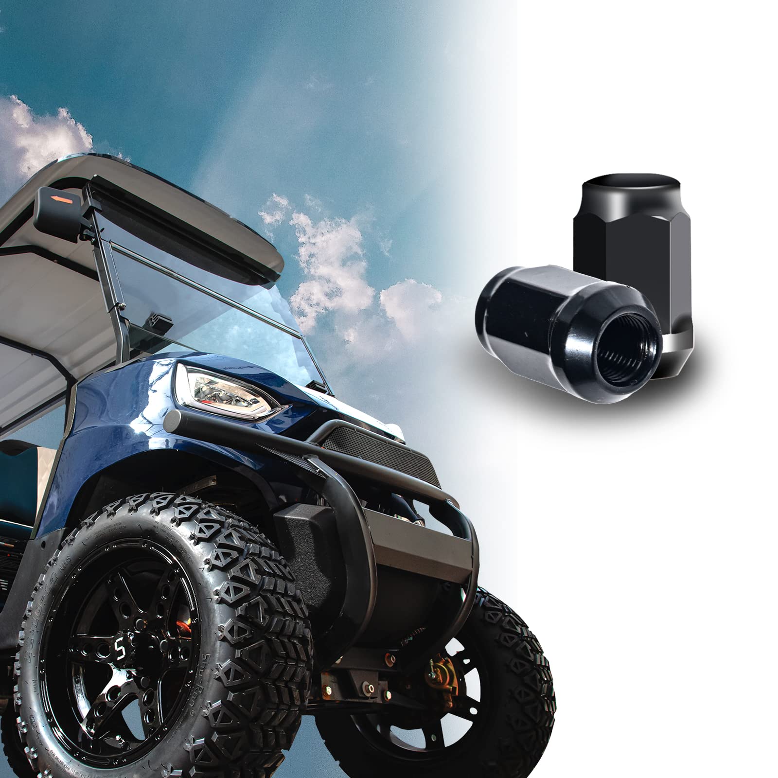 16-pack Shu-Ran lug nuts for golf cart maintenance