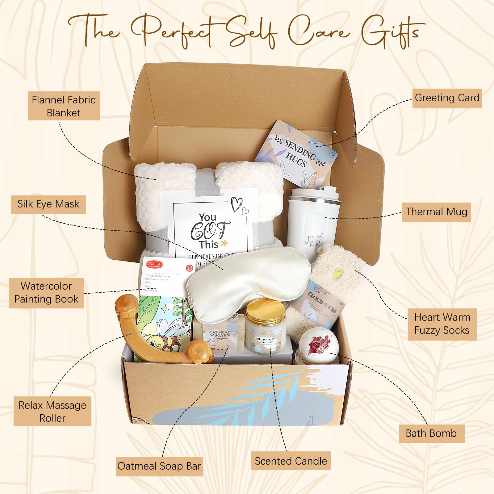 Custom 10pcs care package with greeting card