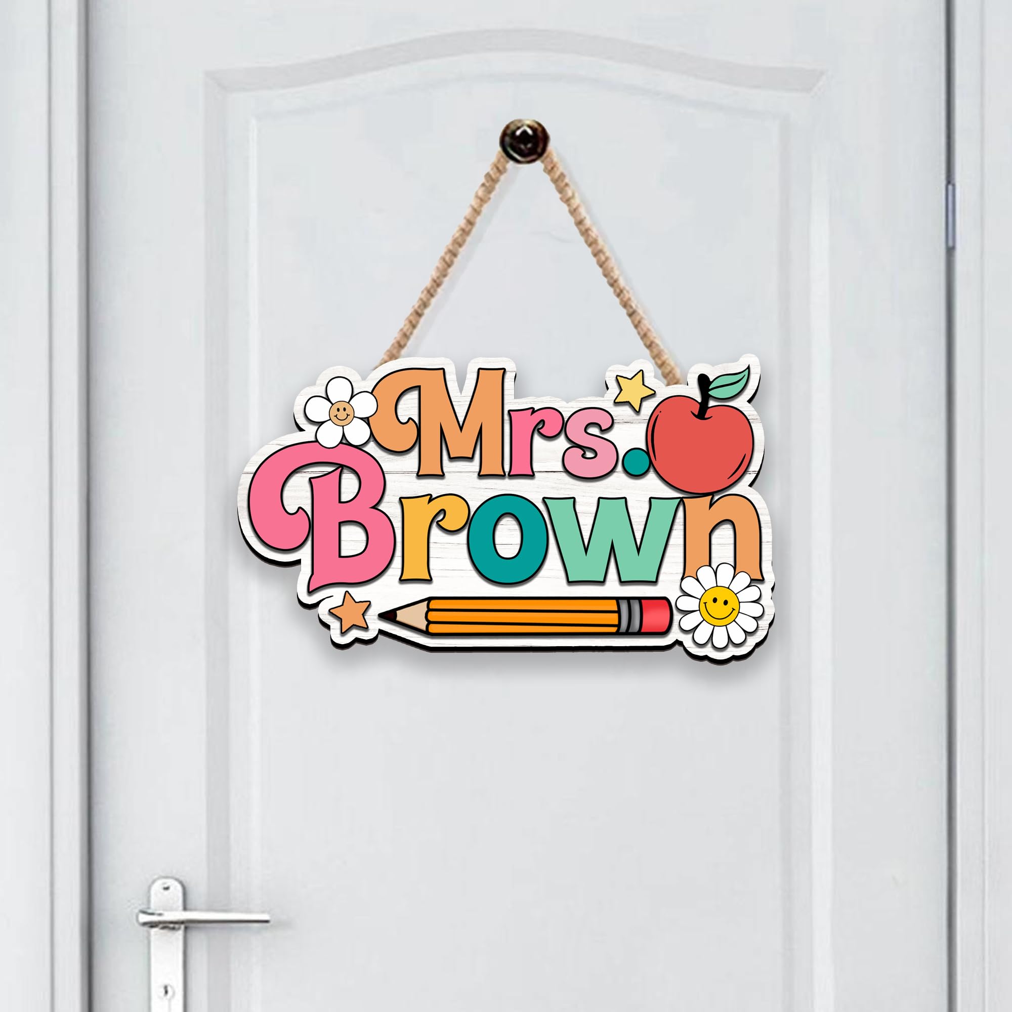 Custom 3D Teacher Name Sign display