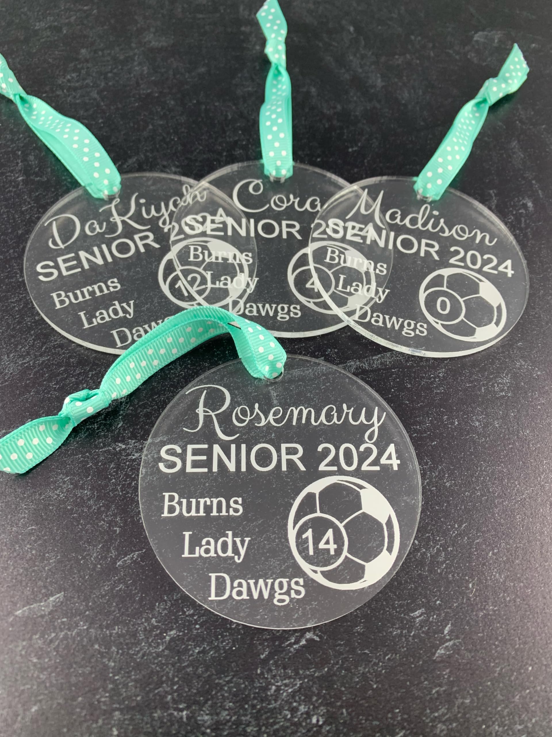Custom acrylic ornament graduation soccer keepsake