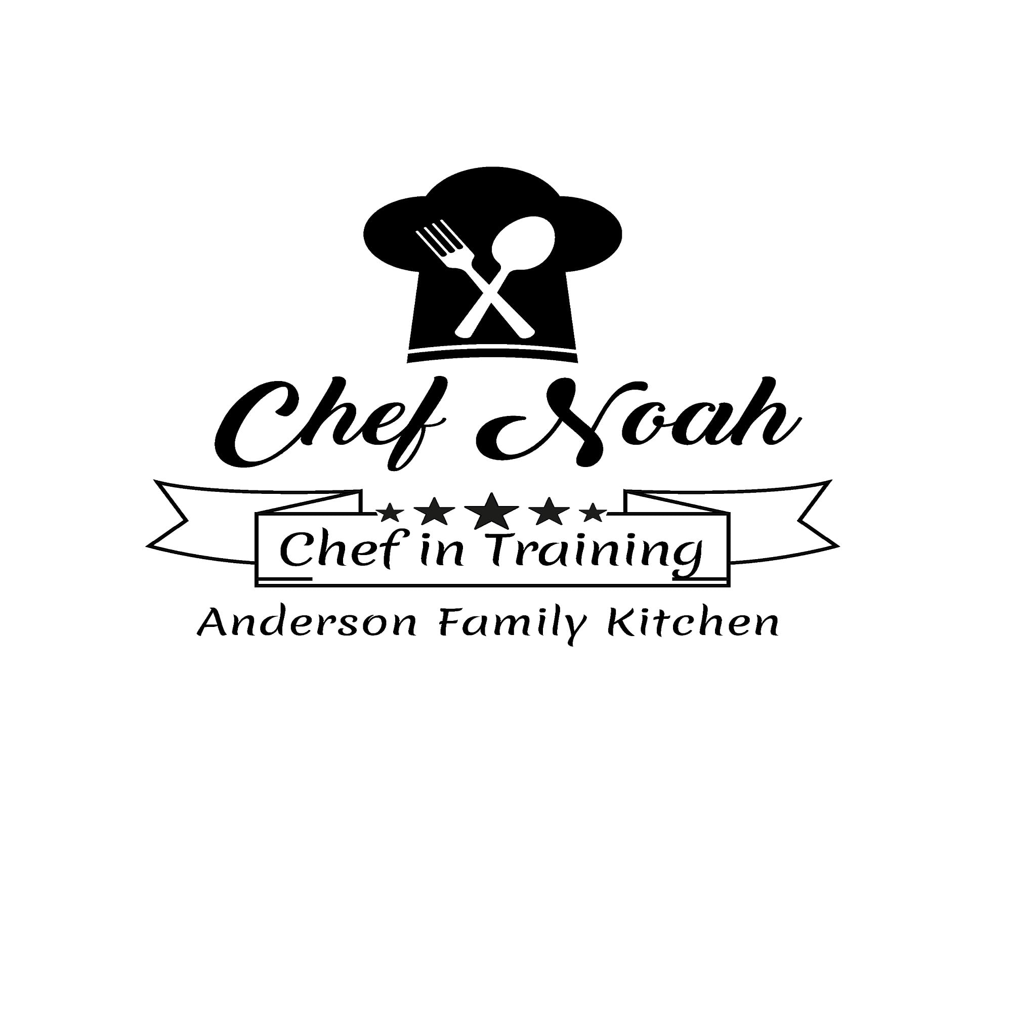 Gift-ready personalized apron for family use