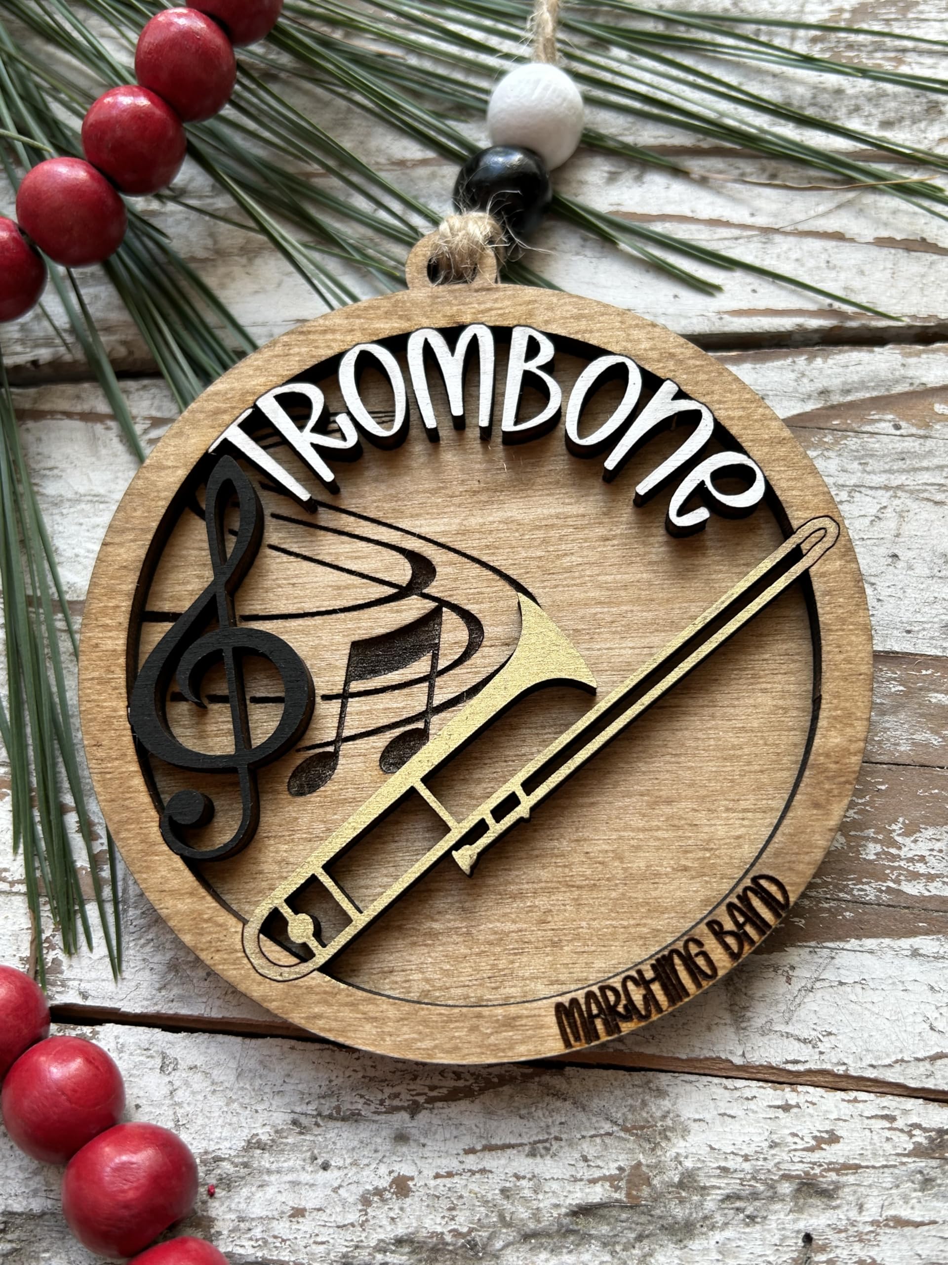 Custom band gift ornament suitable for band director