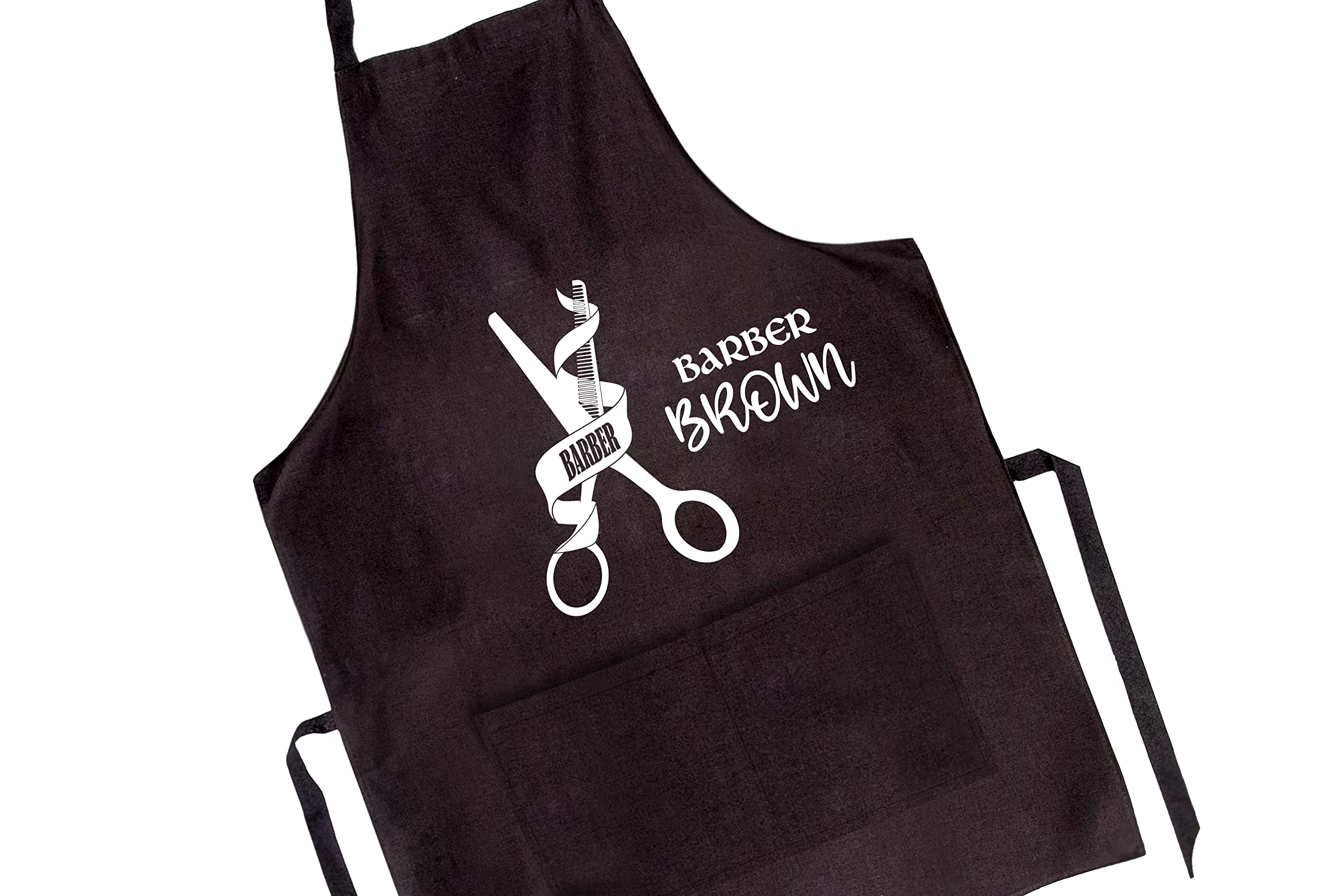 Custom Barber Aprons product image showing personalization option