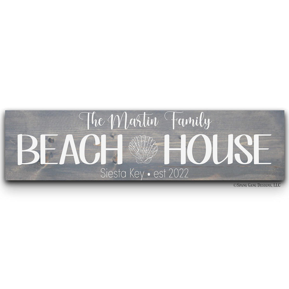 Custom Beach House Sign wood sign with personalized info
