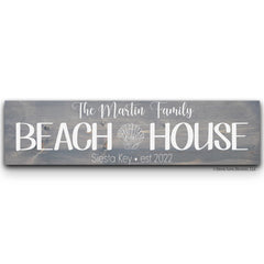 Custom Beach House Sign wood sign with personalized info